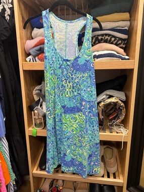 Lilly Pulitzer Blue and Green Mini Dress